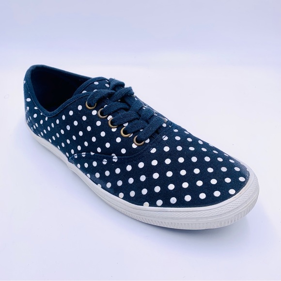 City Sneaks Shoes - City Sneaks shoes Polka dot sneakers dark blue and white women size 8.5